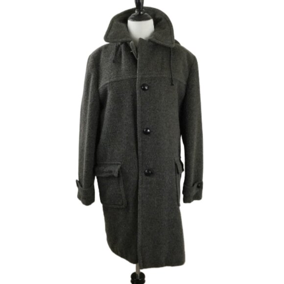 Loden King Wool Hooded Coat 36 - Picture 1 of 6